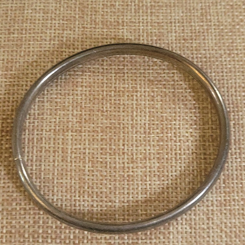 Vintage Italy 925 Sterling Silver Bangle Bracelet Size 7.5 9g